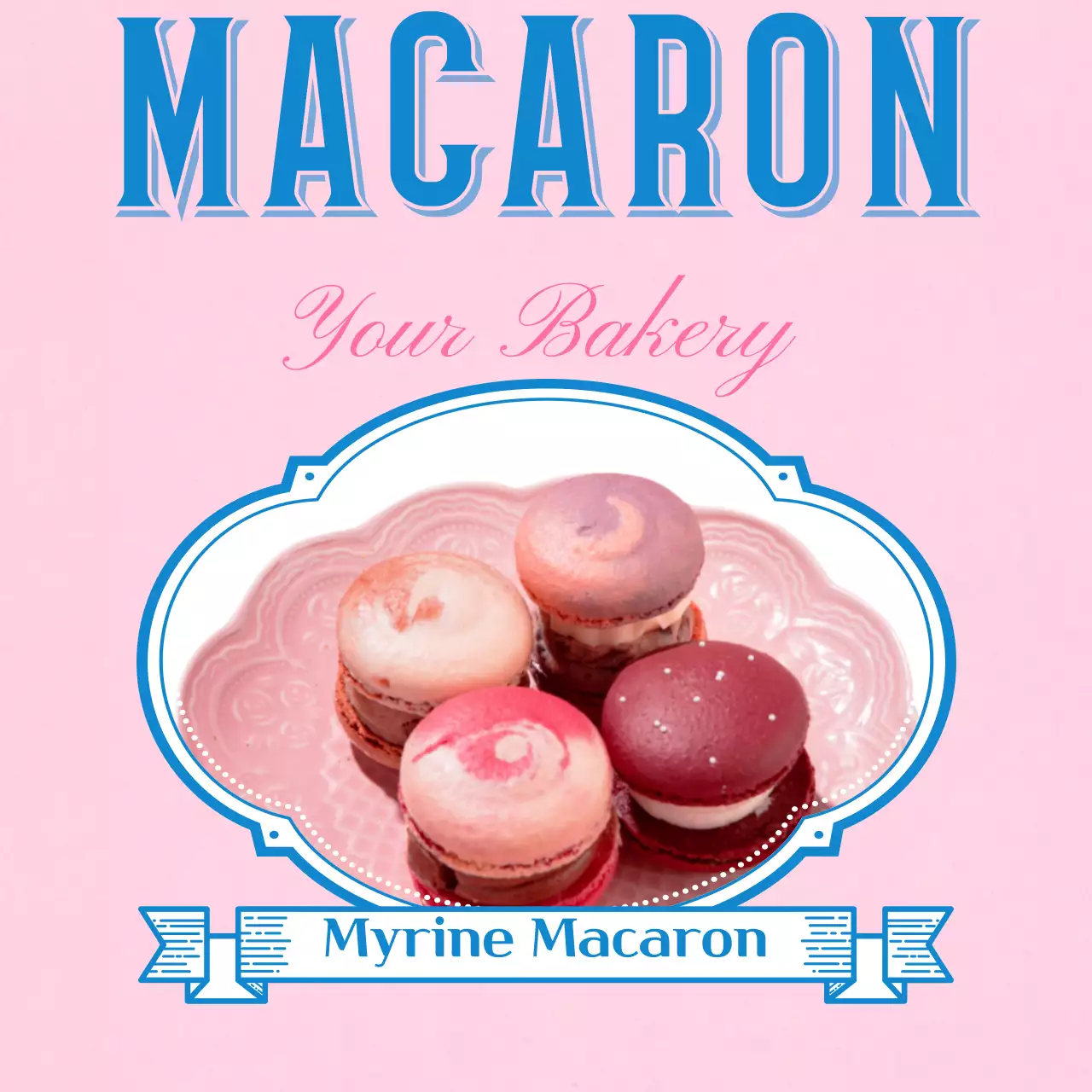 Pink Vintage Bakery Notice Instagram Post