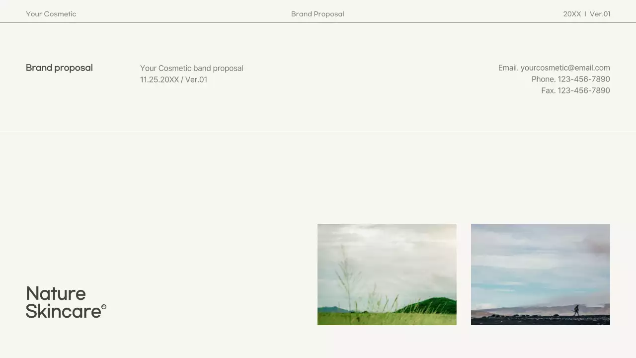 그린 미니멀 스킨케어 사업 프리젠테이션