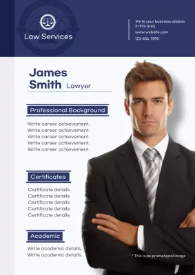 Blue Professional Lawyer Resume