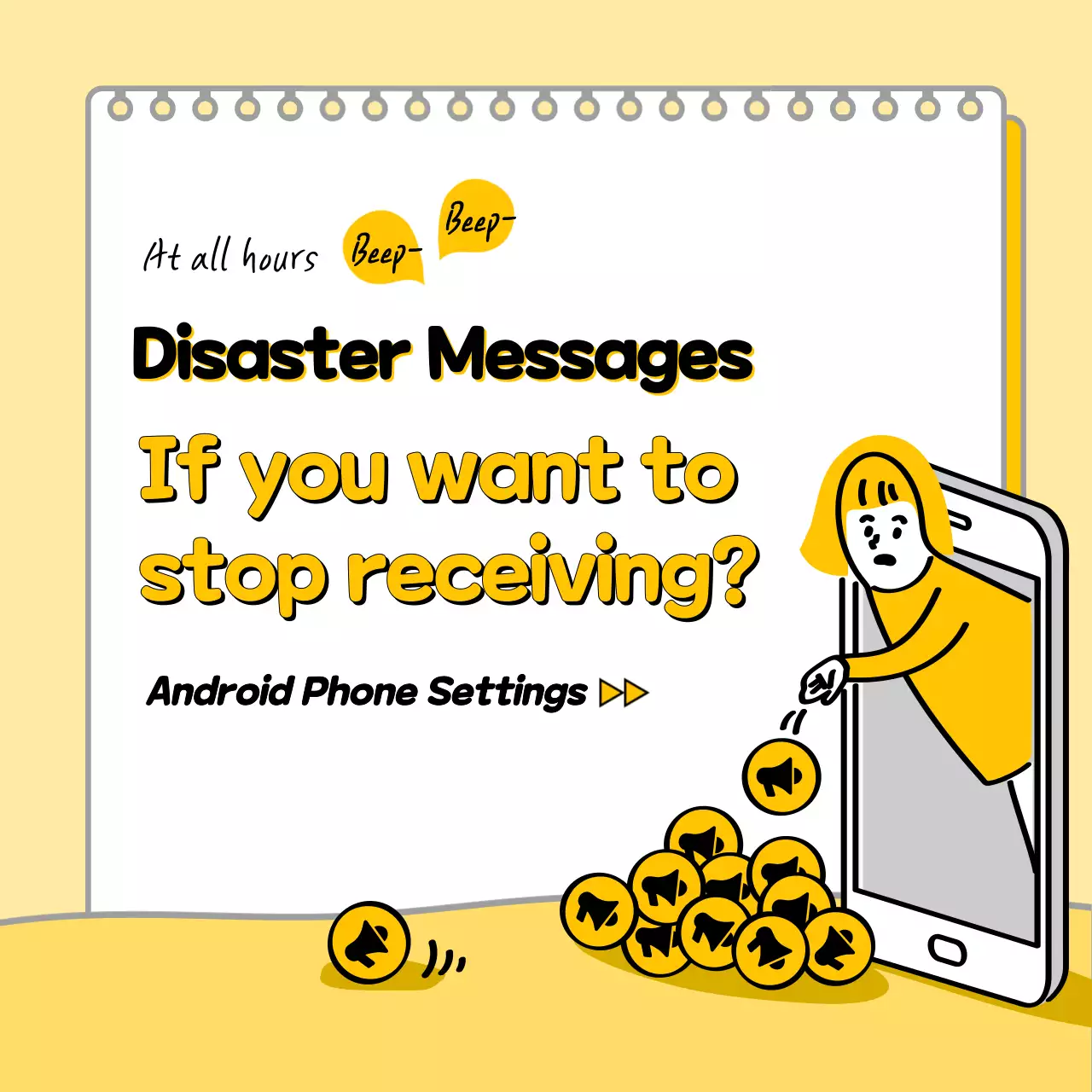 Yellow Minimal Phone Settings Guide Instagram Post