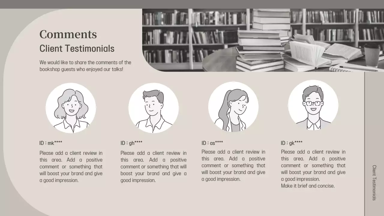 Proposal for a guest lecture about bookstores in beige and gray