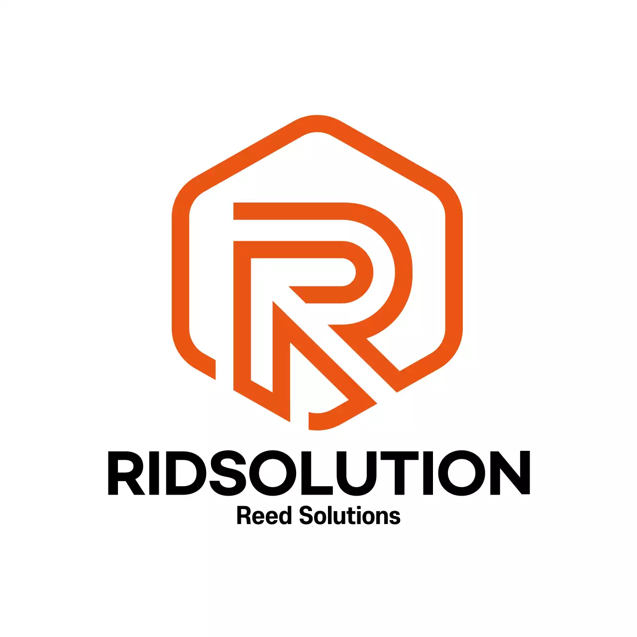 Simple orange company logo corporate coaster