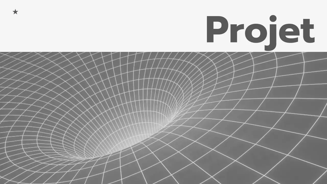 Portefeuille de planification épuré avec un motif noir et blanc en blanc et gris