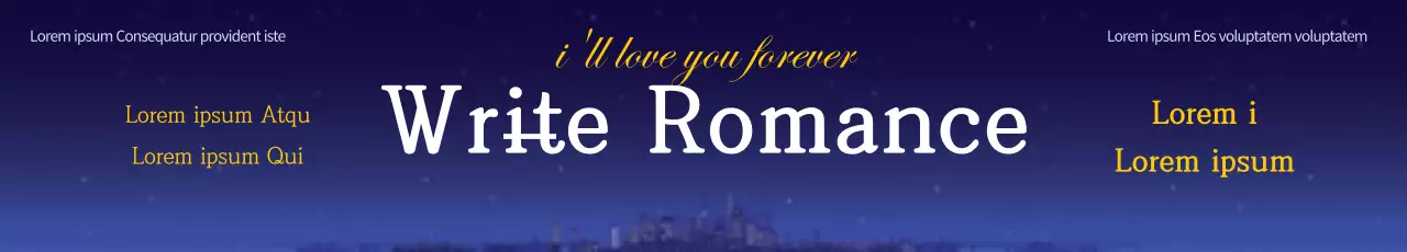 Banner Guia de Romance Elegante Azul