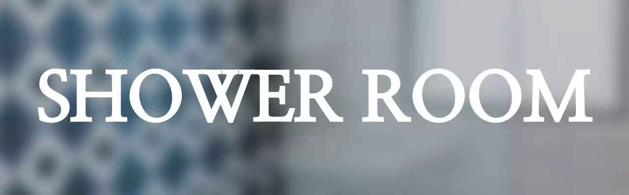 Shower Room Text Guides with a Simple Style