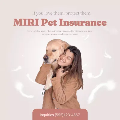 Beige Modern Pet Promotion Instagram Post