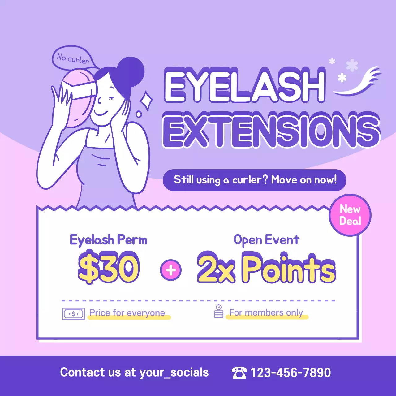 Purple Trendy Beauty Promotion Instagram Post