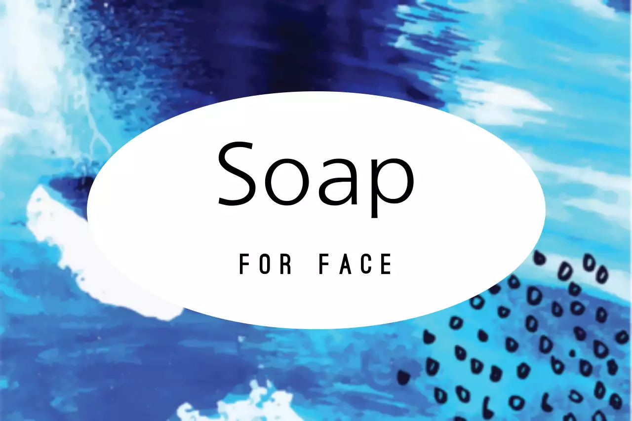 Banner promocional de sabonete abstrato azul