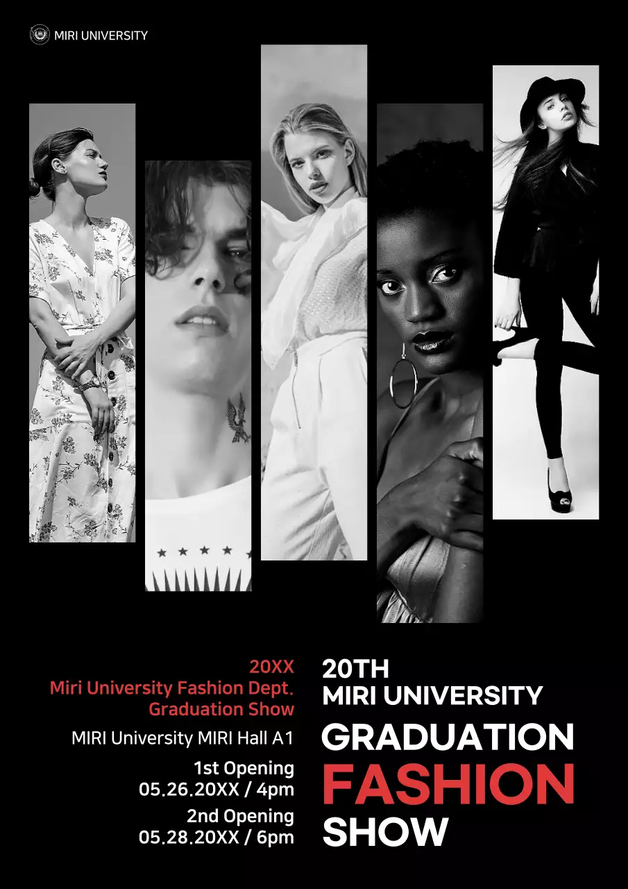 Black Modern Fashion Event Poster