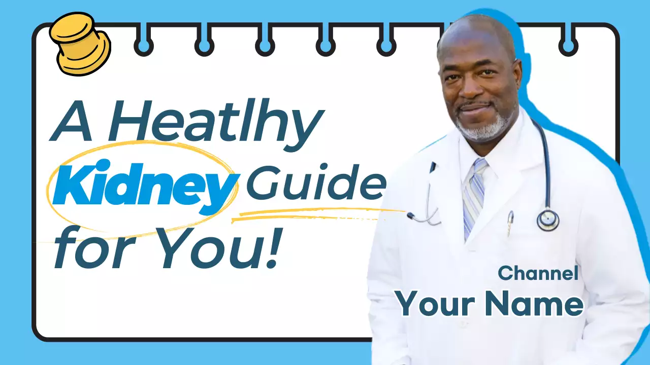 Blue Modern Kidney Guide YouTube Thumbnail