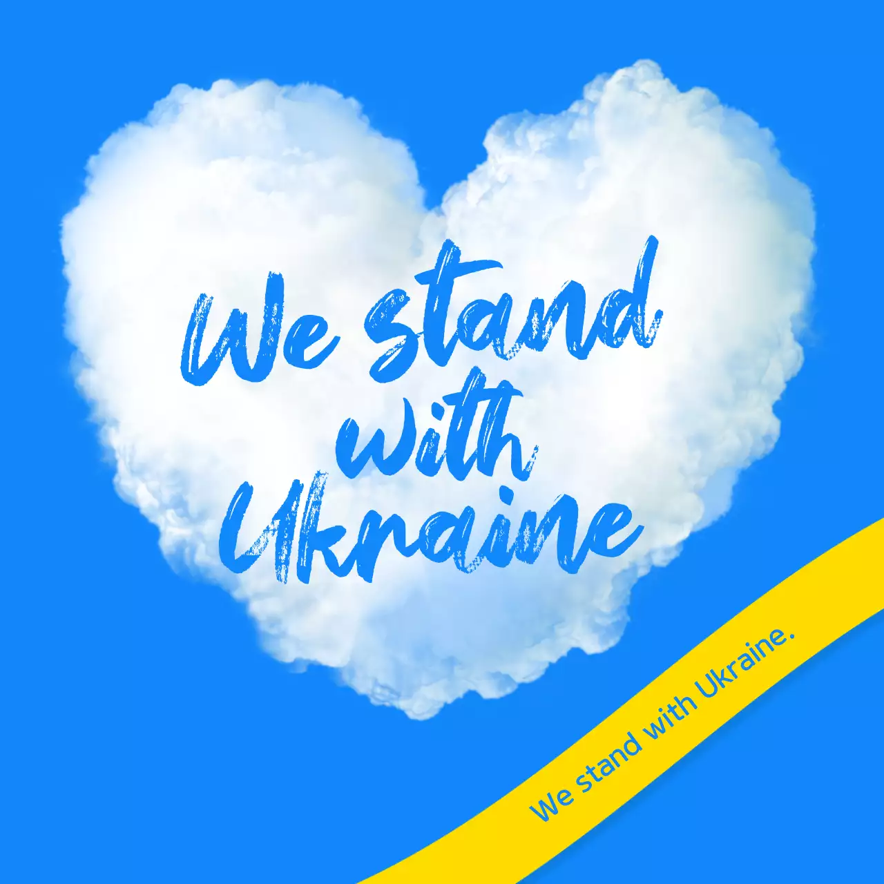 Blue Minimal Support Announcement Instagram Post