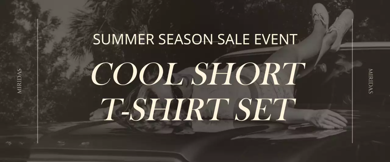 Biểu ngữ quảng cáo thời trang cổ điển màu đen