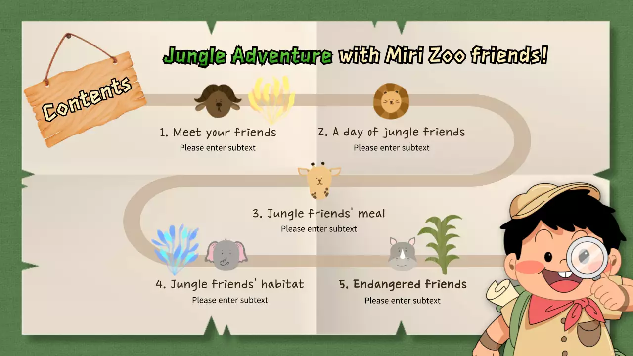 그린 플레이풀 정글 가이드 프레젠테이션