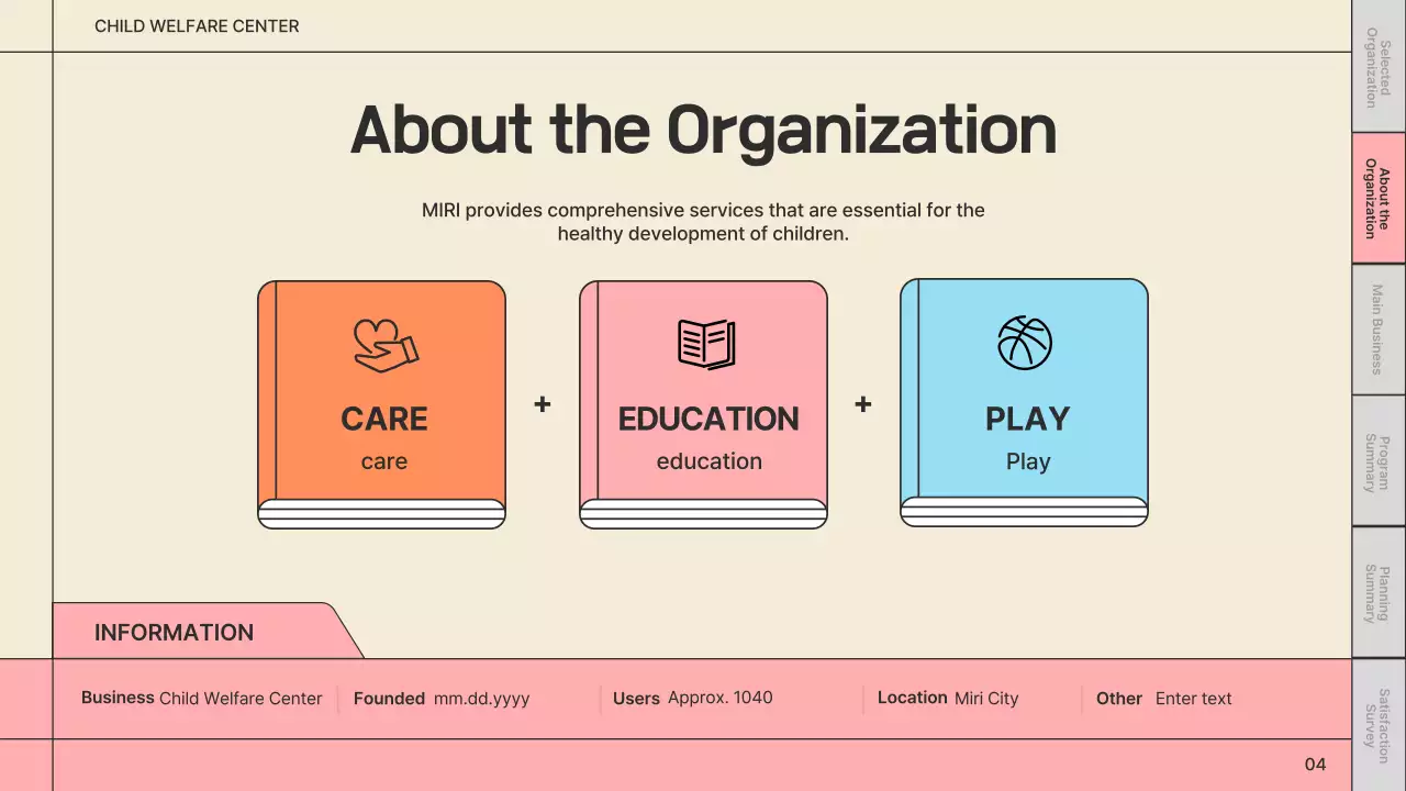 베이지 미니멀 웰페어 리포트 프레젠테이션