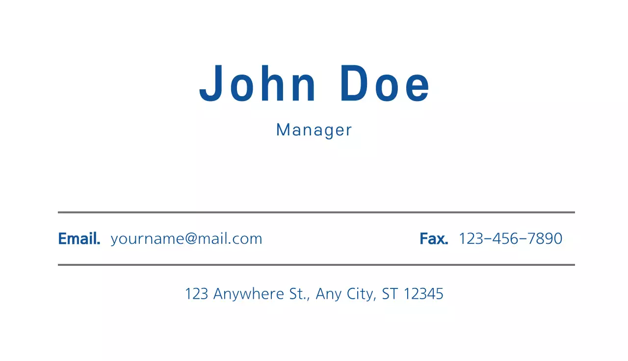 Blue Professional Real Estate Advertisement Business Card