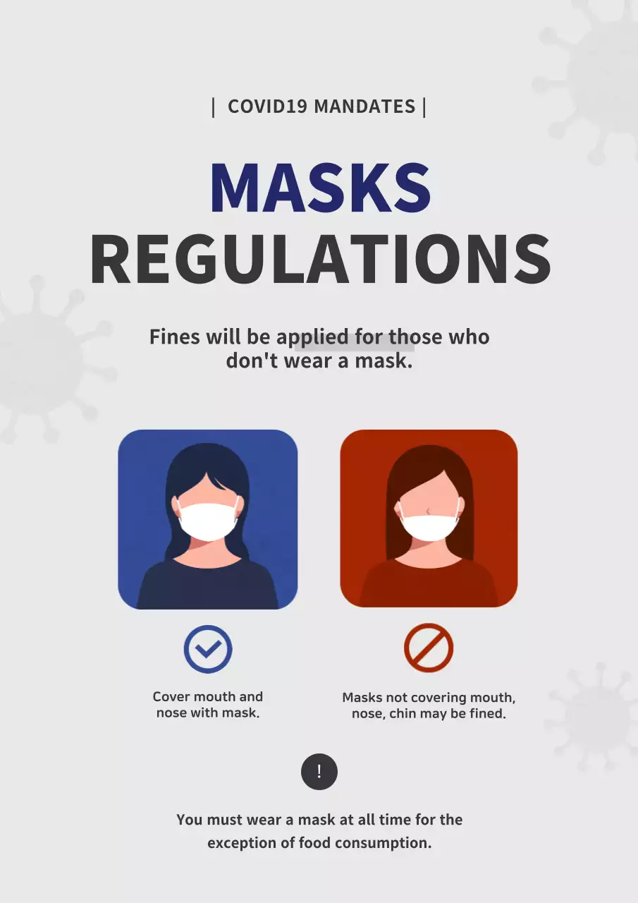 Grey Modern Health Announcement Poster