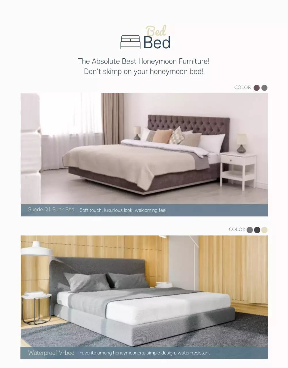 Poster quảng cáo đồ nội thất hiện đại màu be