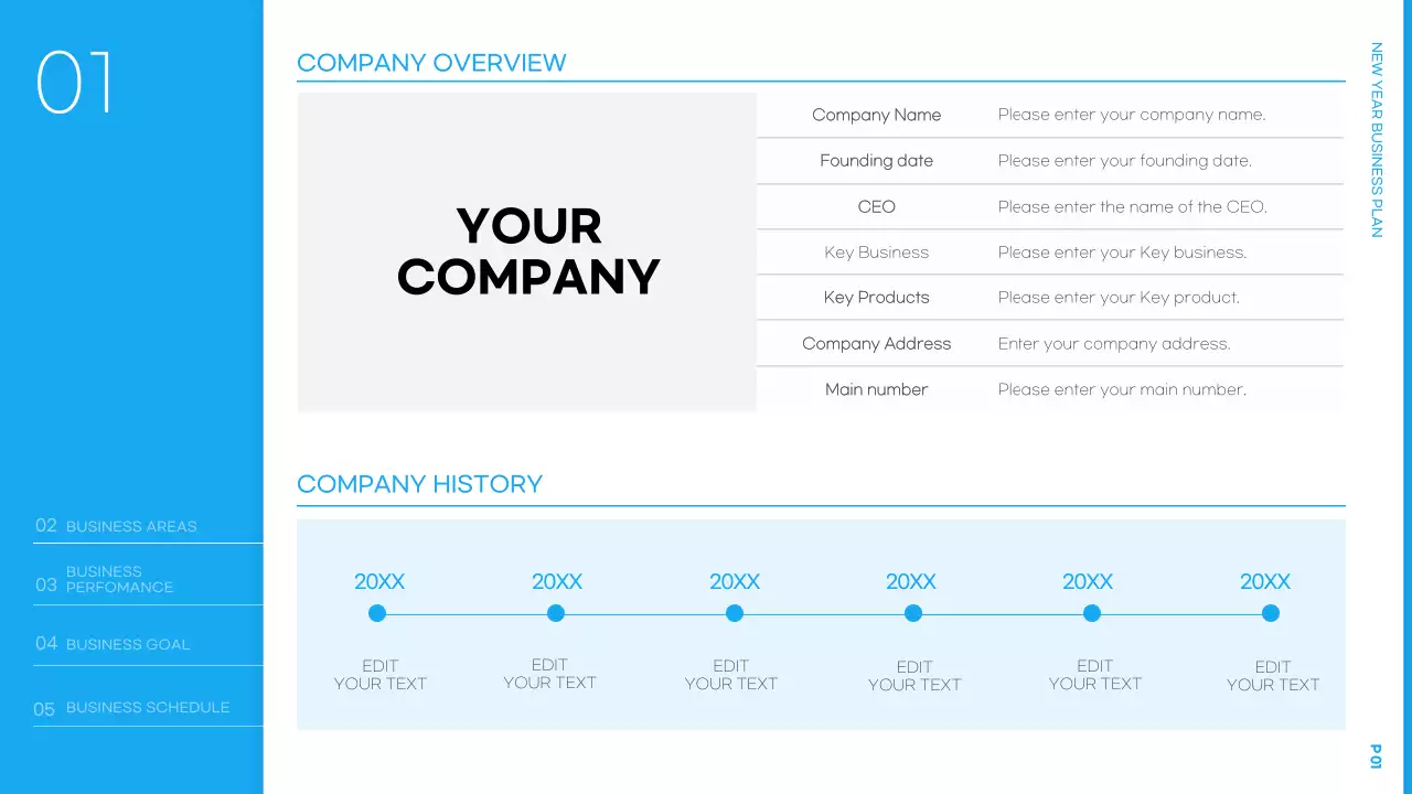 Blue Modern Business Plan Document Presentation