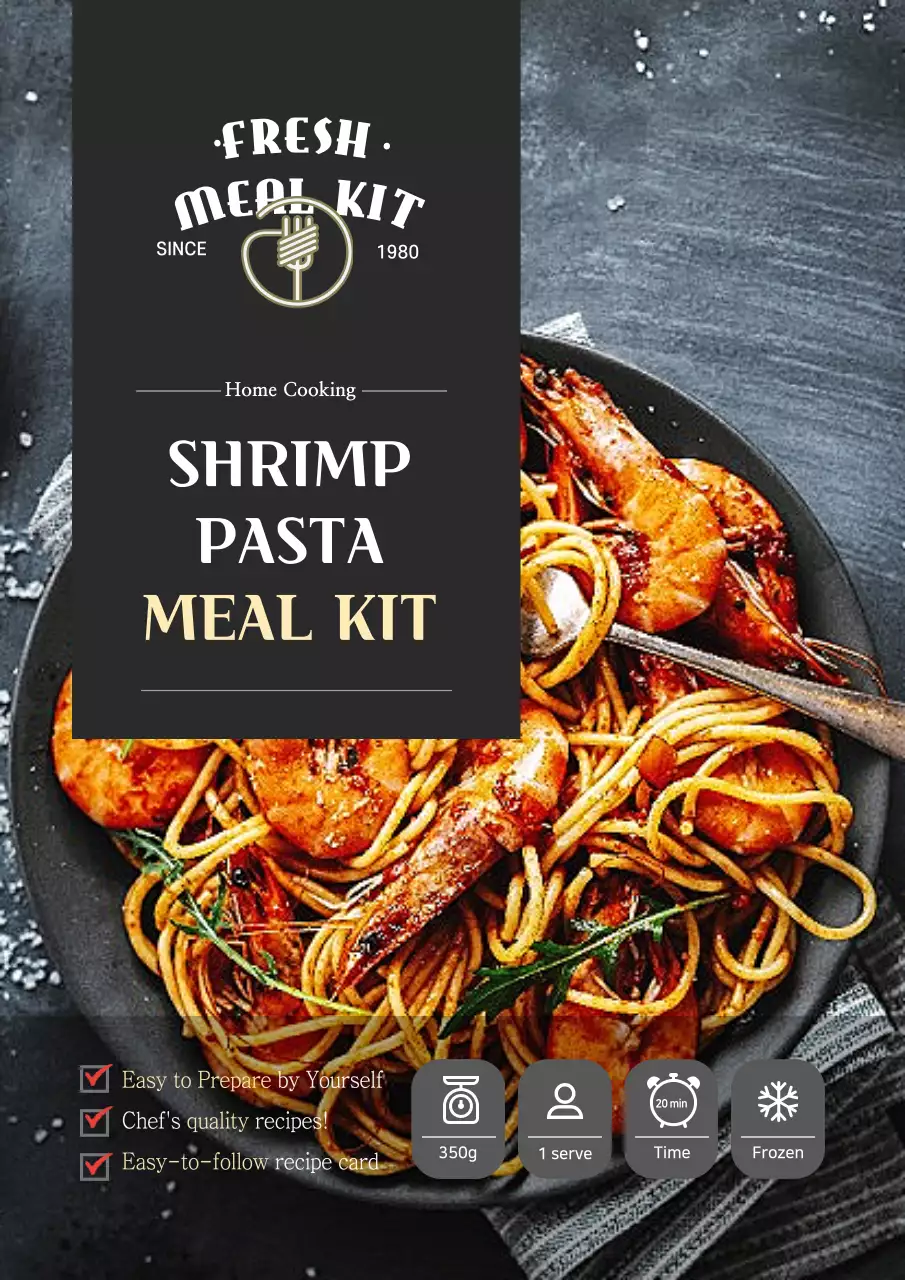 Black Classic Meal Promotion Poster