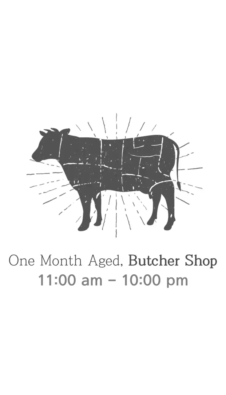 Cartão de visita de propaganda de açougue rústico cinza