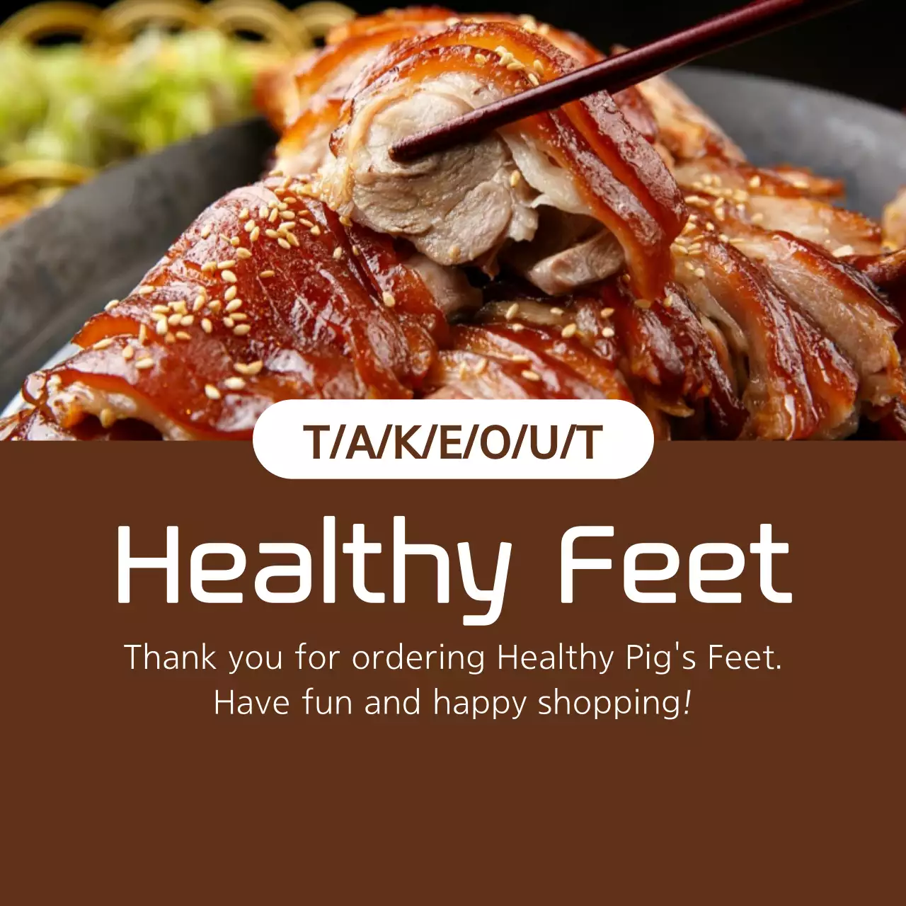 Spanduk Promosi Makanan Modern Berwarna Coklat