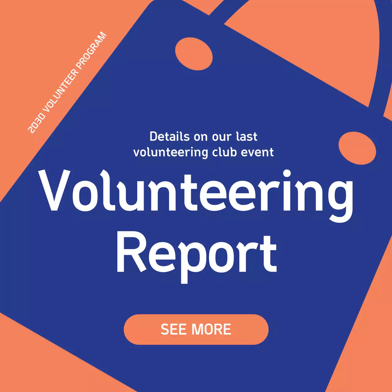 Orange Modern Volunteering Report Instagram Carousel