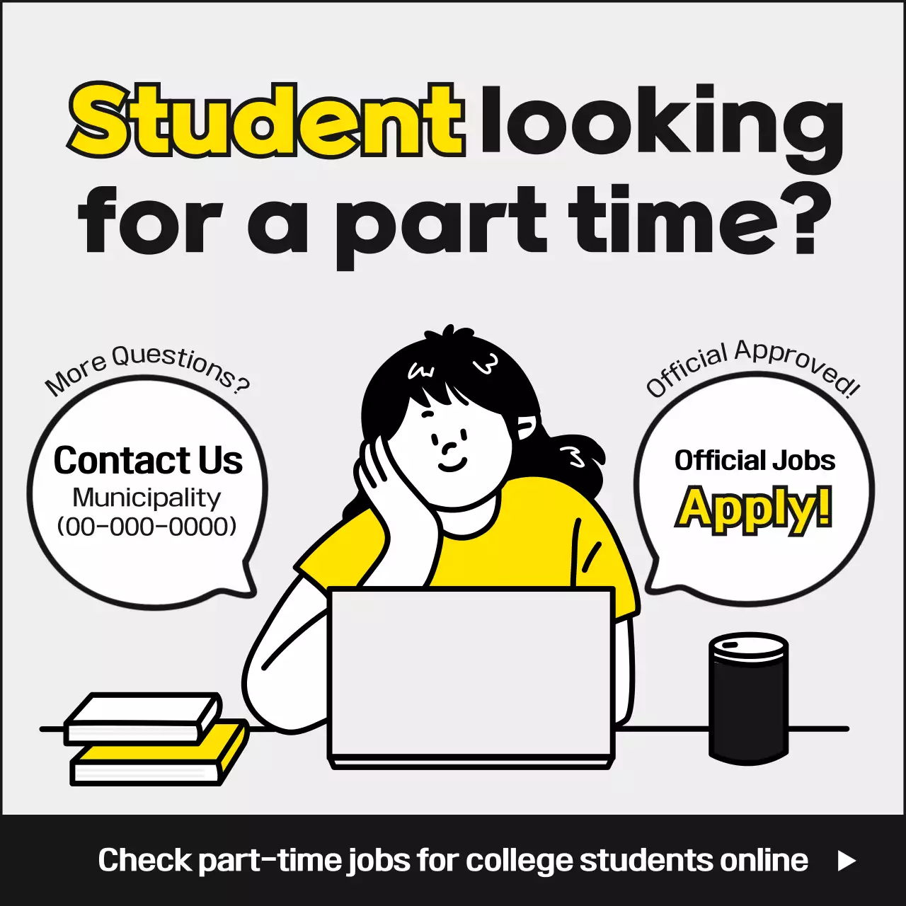 Yellow Modern Office Advertisement Instagram Carousel