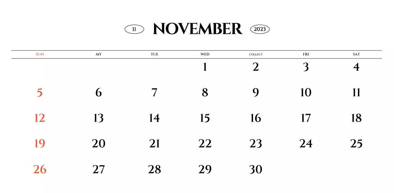 Simple style wall calendar with black and white emotional travel photography concept