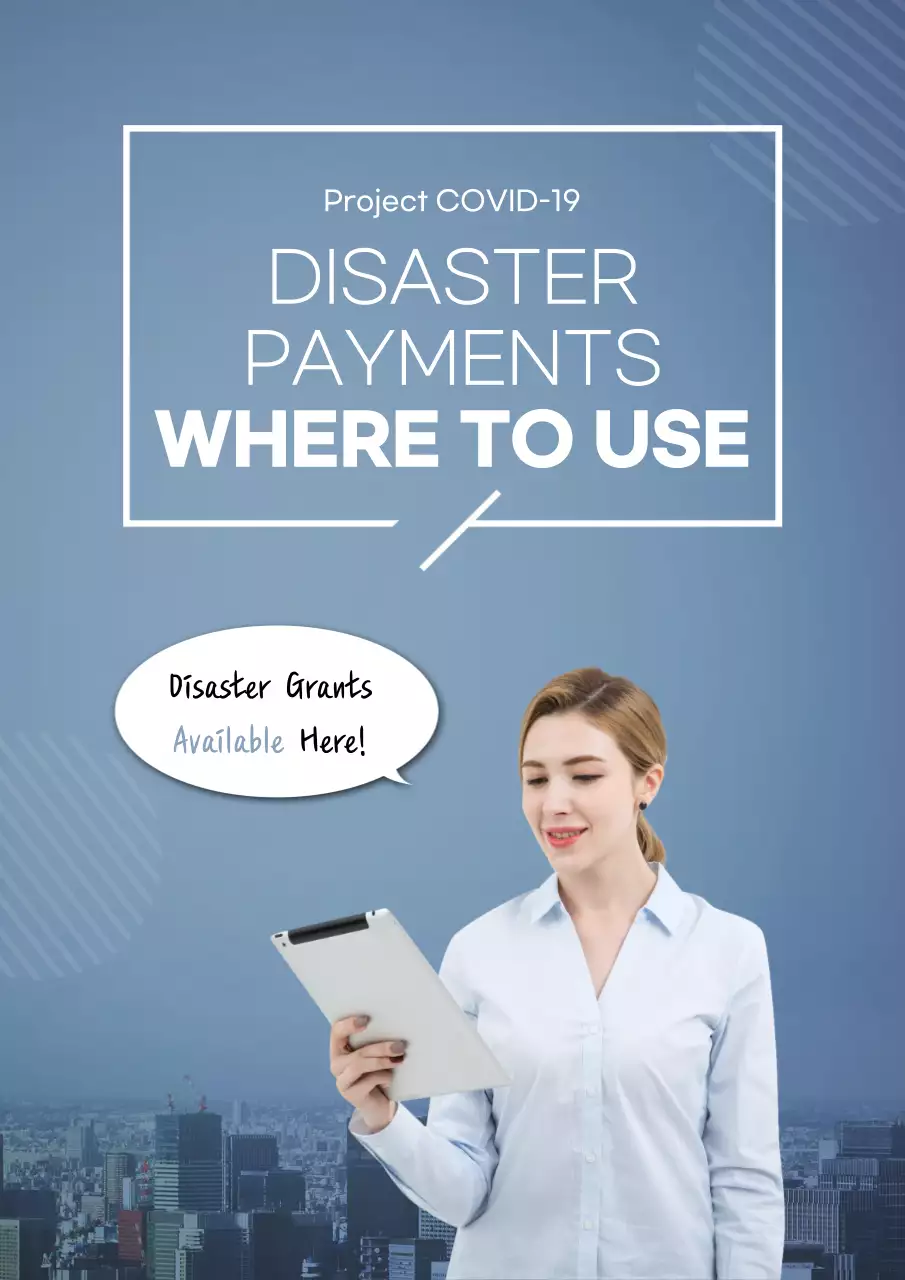 Blue Modern Disaster Guide Poster