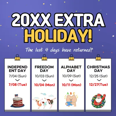 Blue Trendy Holiday Announcement Social Media Post