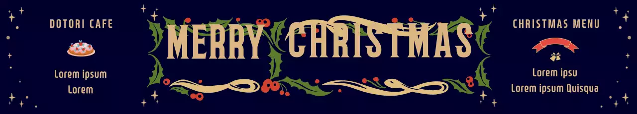 Ilustração de uma coroa de flores escura para uma faixa de Natal