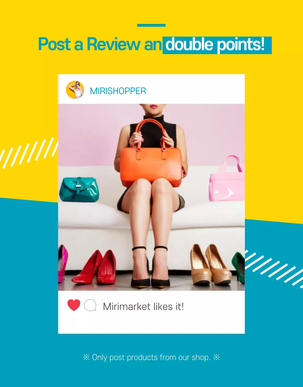 Poster Promosi Belanja Trendi Kuning