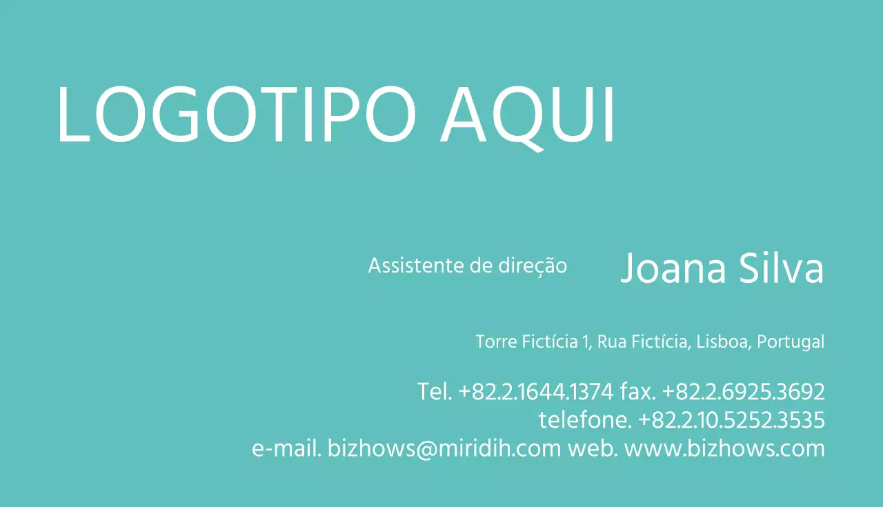 Cartões de visita com logótipo