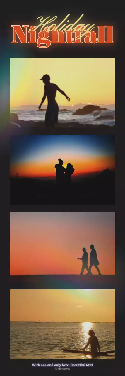 Banner de convite de férias retrô laranja