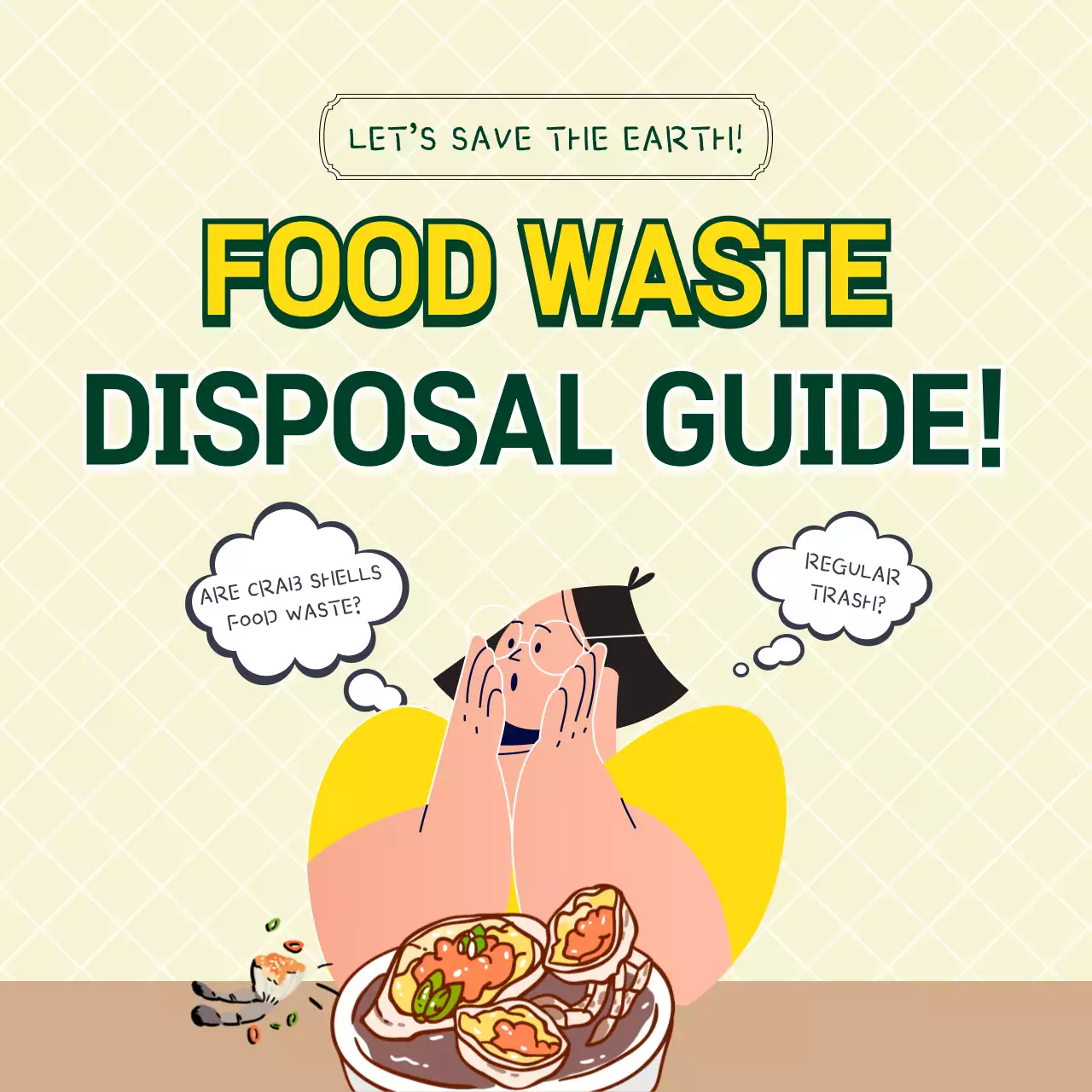 Yellow Comic Food Guide Instagram Carousel