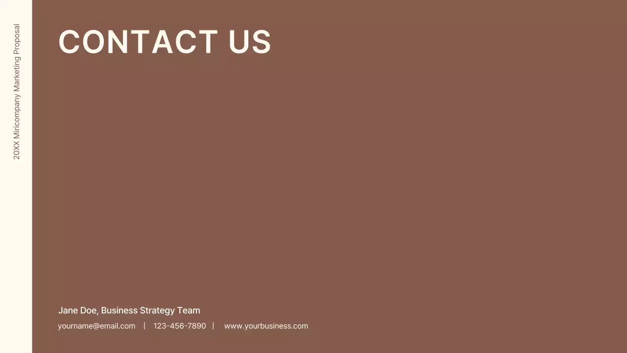 Brown Minimal Marketing Proposal Presentation