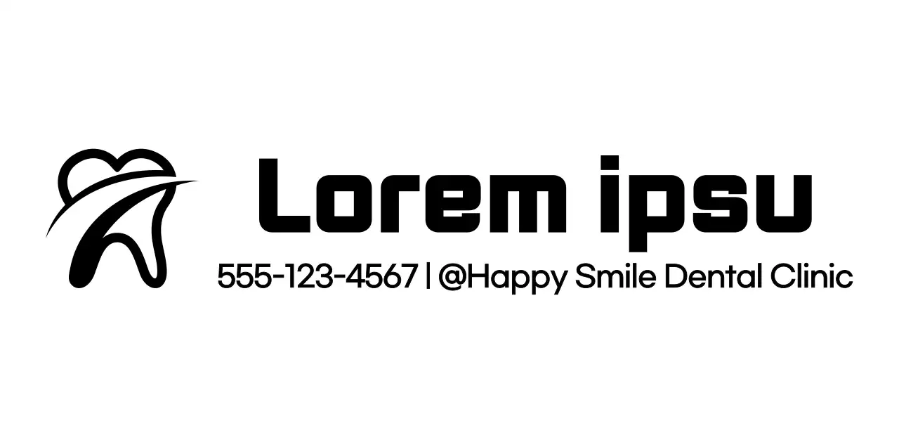 Simple and clean dental symbol logo style for informing and promoting dental information