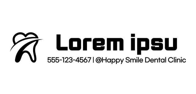 Simple and clean dental symbol logo style for informing and promoting dental information