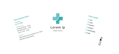 white blue simple logo hospital