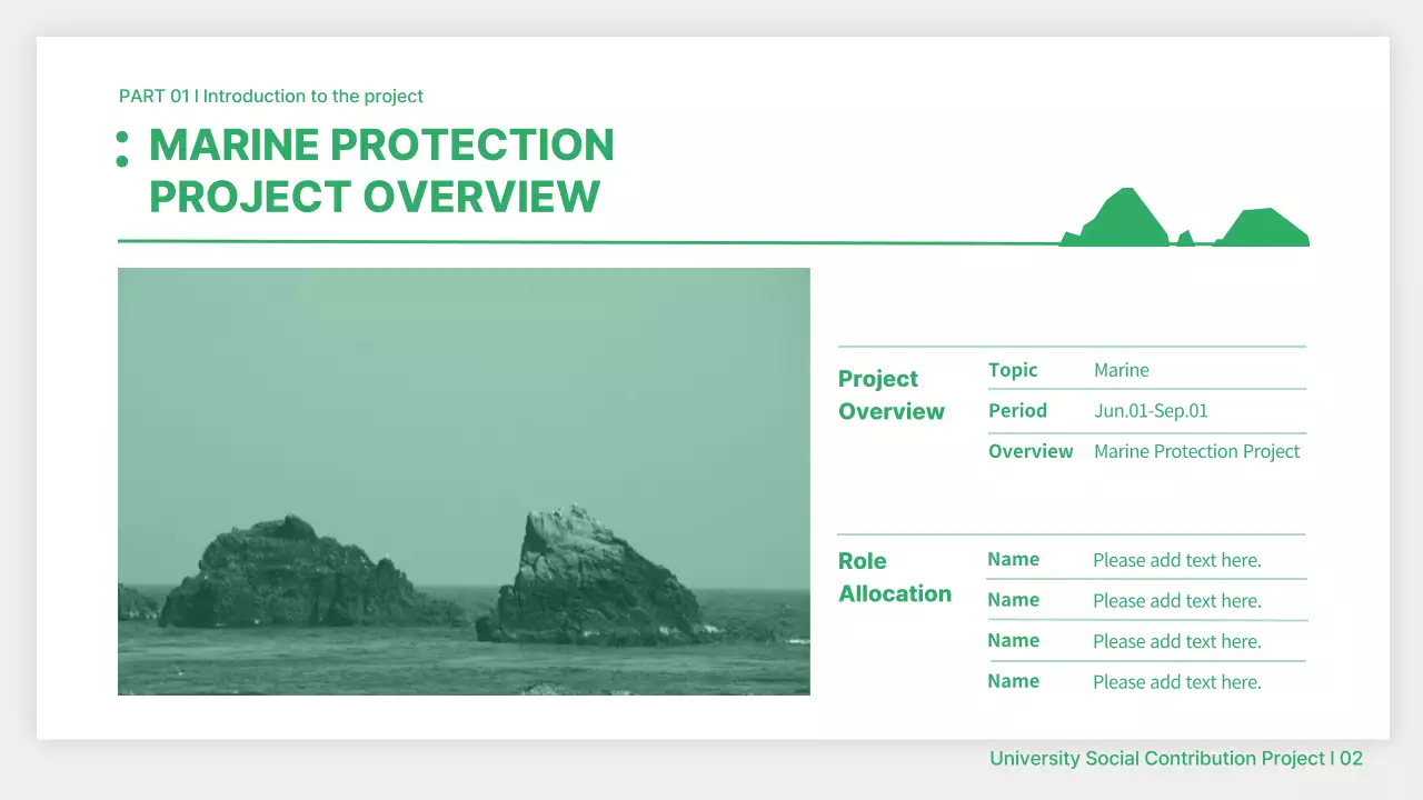 Green Minimal Marine Presentation