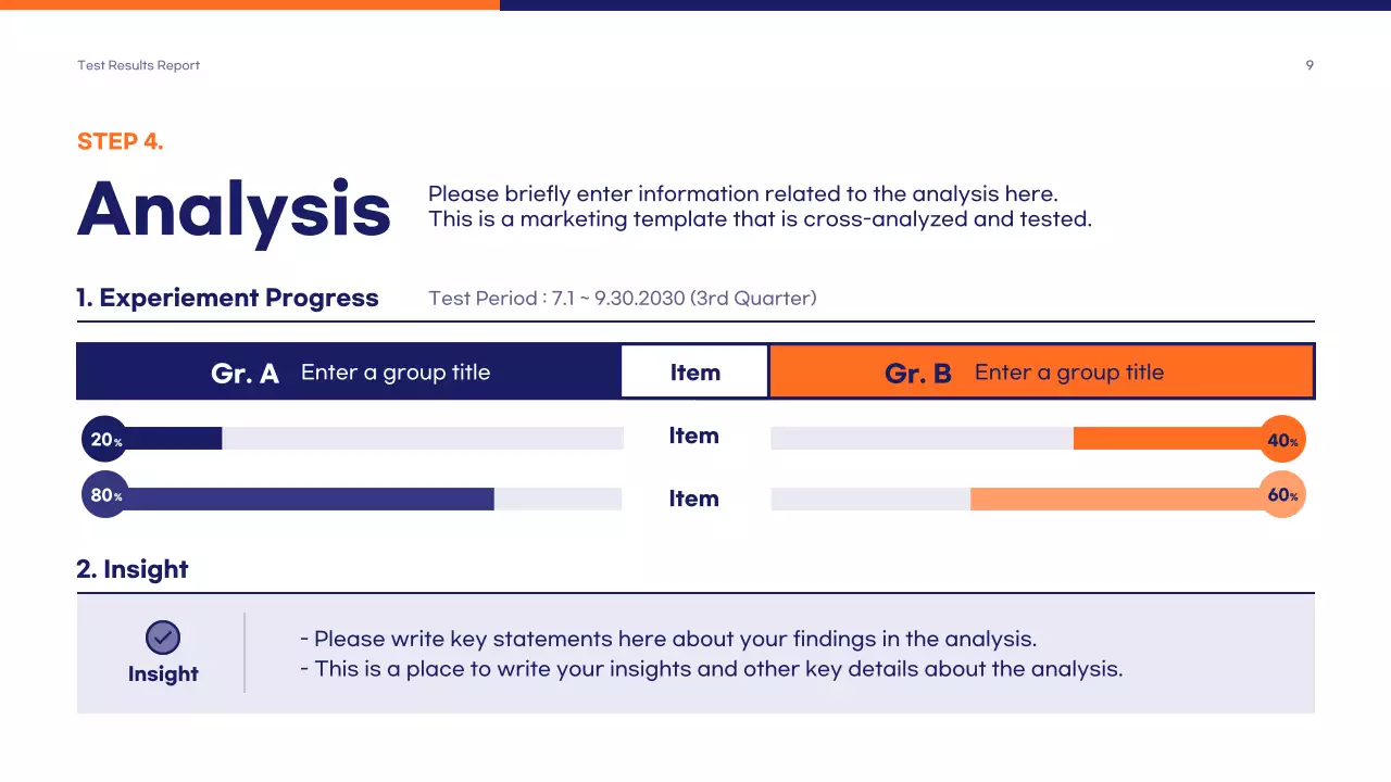 Navy Modern Marketing Report Presentation