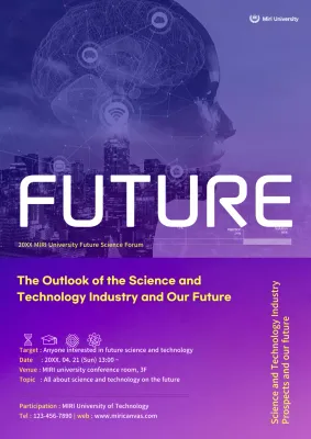 Purple Modern Technology Event Poster