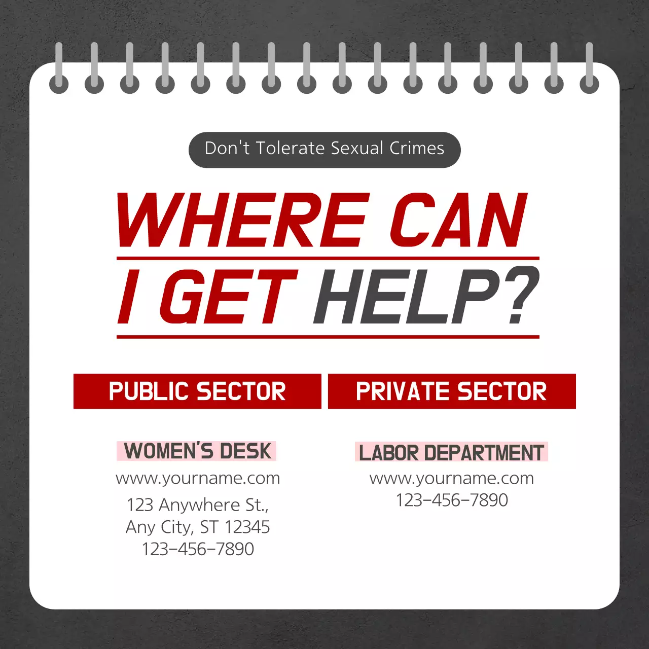 Red Modern Workplace Announcement Instagram Carousel