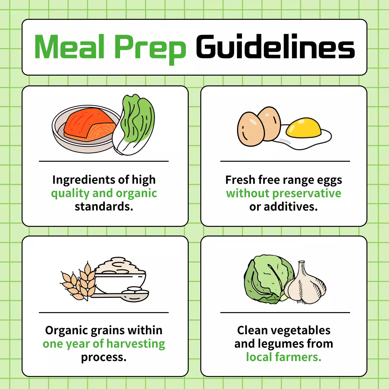 Green Simple Meal Guidelines Social Media Post