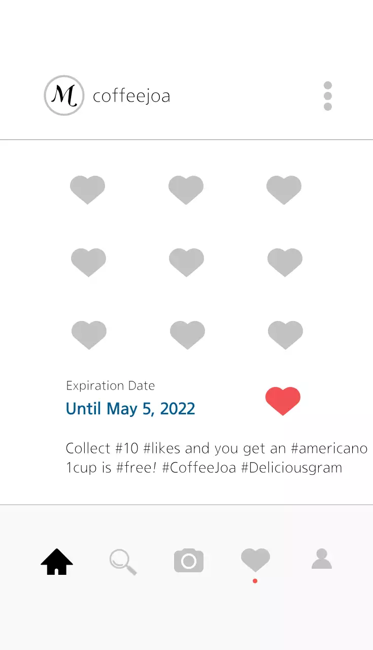 Cartão de visita promocional de café minimalista branco