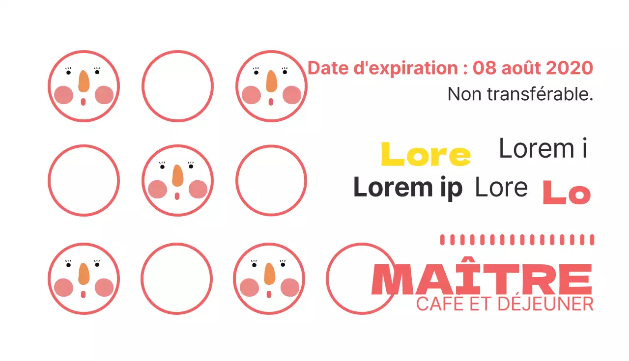 Coupons pour les cafés