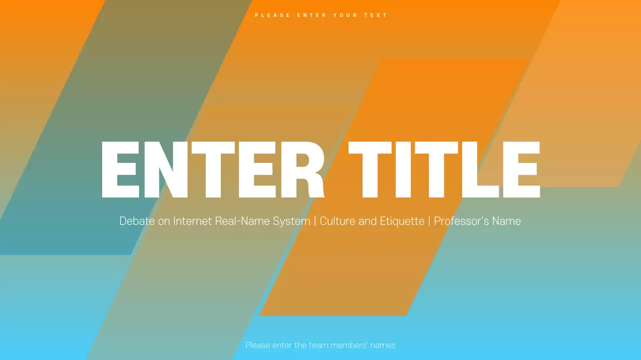 Orange Minimal Debate Presentation