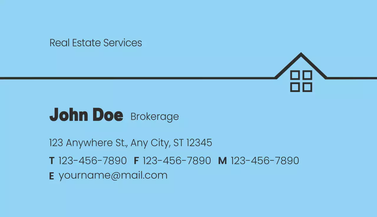 Grey Minimal Real Estate Business Card