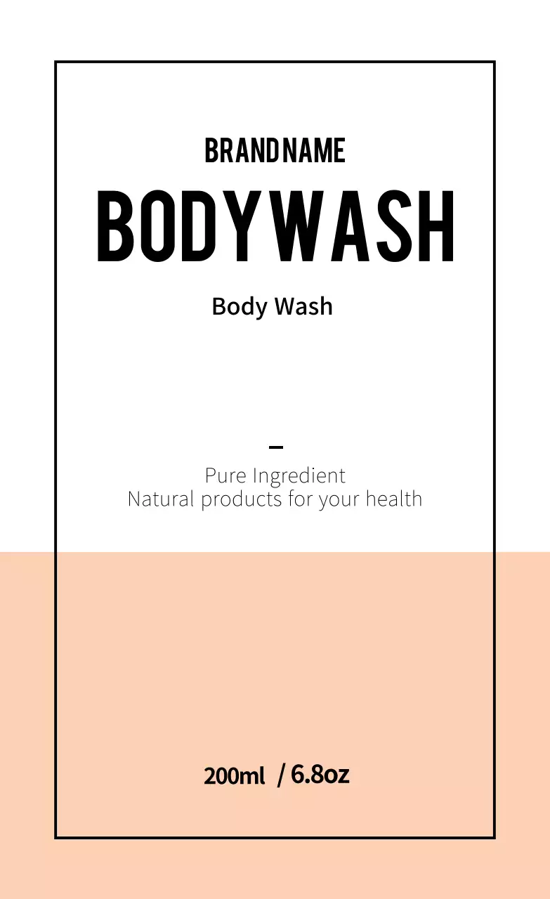 Nhãn sản phẩm làm đẹp đơn giản dòng màu hồng