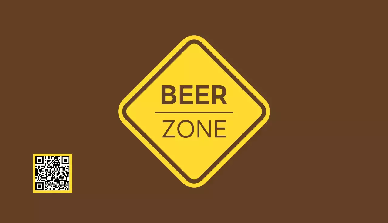 茶色 シンプル ビール 看板 名刺